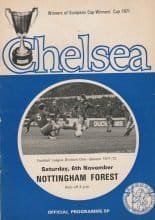 Chelsea v Nottingham Forest 06-Nov-1971