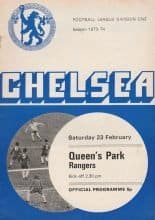 Chelsea v Queens Park Rangers 23-Feb-1974