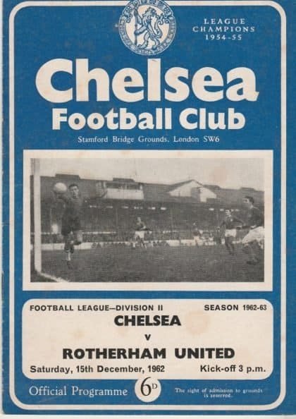 Chelsea v Rotherham United 15-Dec-1962