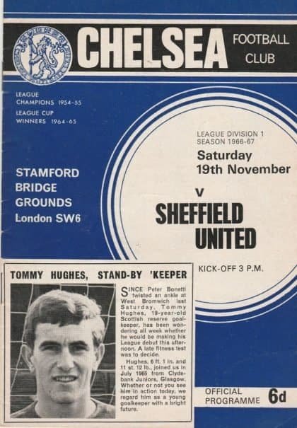 Chelsea v Sheffield United 19-Nov-1966