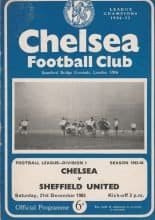 Chelsea v Sheffield United  21-Dec-1963