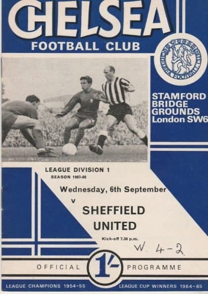 Chelsea v Sheffield United 06-Sep-1967