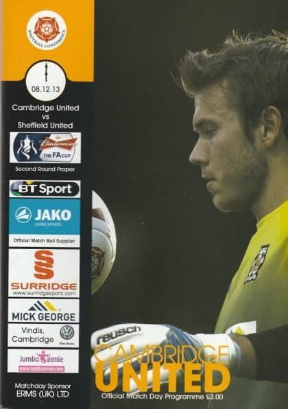 Cambridge United v Sheffield United 08-Dec-2013