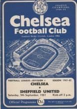 Chelsea v Sheffield United  09-Sep-1961