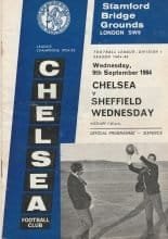 Chelsea v Sheffield Wednesday 09-Sep-1964