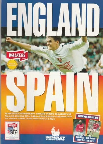 England Schoolboys v Spain Schoolboys 09-Mar-1996
