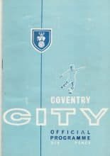 Coventry City v Sunderland   10-Nov-1964