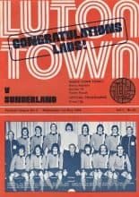 Luton Town v Sunderland  01-May-1974