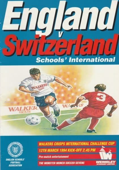 England Schoolboys v Switzerland Schoolboys 12-Mar-1994