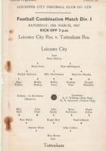 Leicester City Reserves v Tottenham Hotspur Reserves 18-Mar-1967