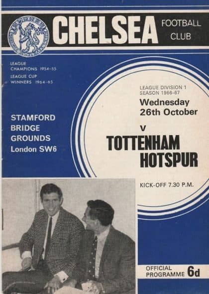 Chelsea v Tottenham Hotspur 26-Oct-1966