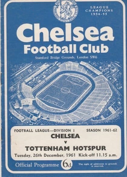 Chelsea v Tottenham Hotspur 26-Dec-1961