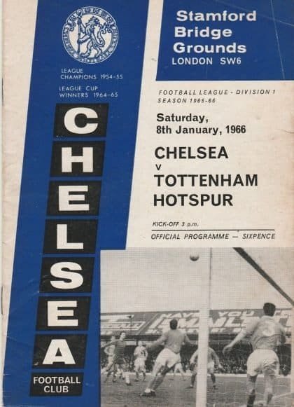 Chelsea v Tottenham Hotspur 08-Jan-1966