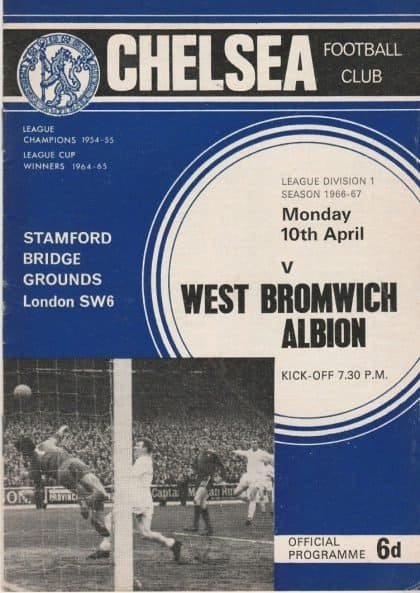 Chelsea v West Bromwich Albion 10-Apr-1967
