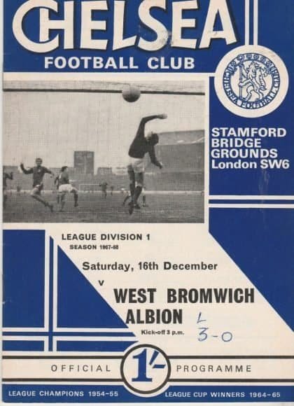 Chelsea v West Bromwich Albion 16-Dec-1967