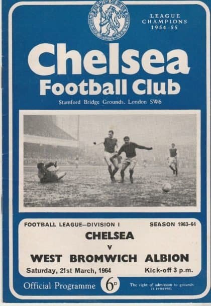 Chelsea v West Bromwich Albion 21-Mar-1964
