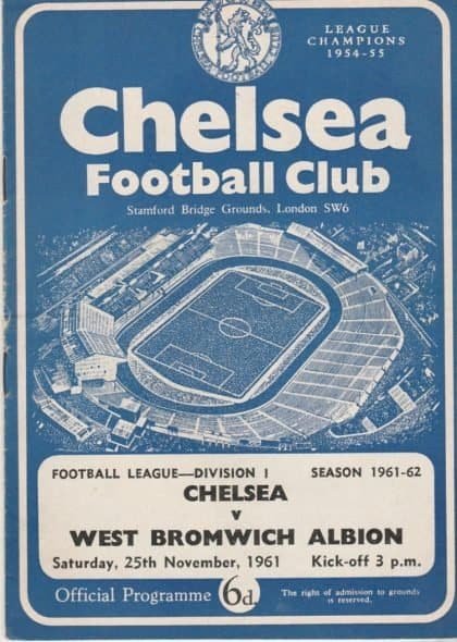Chelsea v West Bromwich Albion 25-Nov-1961