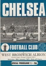 Chelsea v West Bromwich Albion  30-Jan-1971
