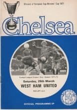 Chelsea v West Ham United  25-Mar-1972