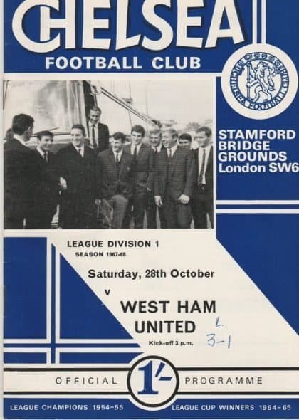 Chelsea v West Ham United 28-Oct-1967