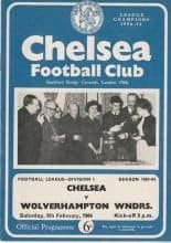 Chelsea v Wolverhampton Wanderers 08-Feb-1964