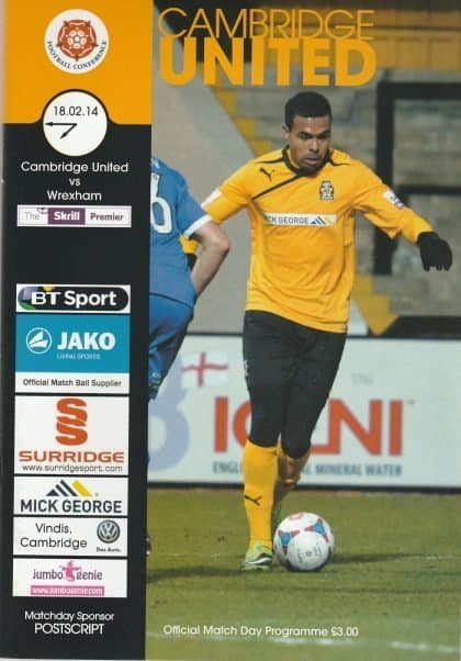 Cambridge United v Wrexham  18-Feb-2014