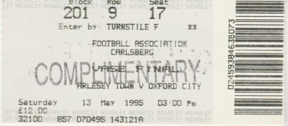 Arlesey Town v Oxford City  13-May-1995