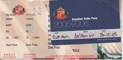 Sunderland v Bolton Wanderers 26-Dec-2005