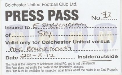 Colchester United v AFC Bournemouth  29-Mar-2012