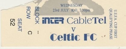 Inter Cable Tel v Glasgow Celtic  23-Jul-1997