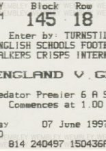England Schoolboys v Germany Schoolboys 07-Jun-1997