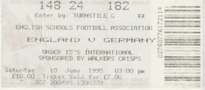 England Schoolboys v Germany Schoolboys 10-Jun-1995