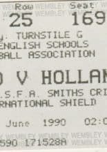England Schoolboys v Holland Schoolboys 02-Jun-1990