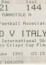 England Schoolboys v Italy Schoolboys 06-Jun-1992