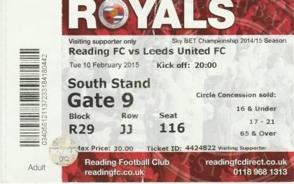 Reading v Leeds United 10-Feb-2015