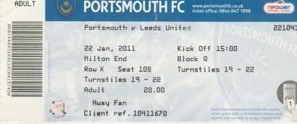 Portsmouth v Leeds United 22-Jan-2011