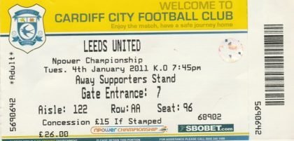 Cardiff City v Leeds United  04-Jan-2011