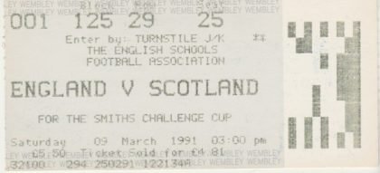 England Schoolboys v Scotland Schoolboys 09-Mar-1991