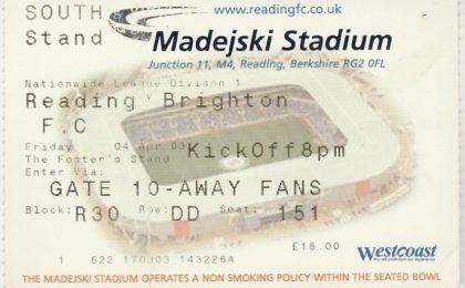 Reading v Brighton & Hove Albion   04-Apr-2003