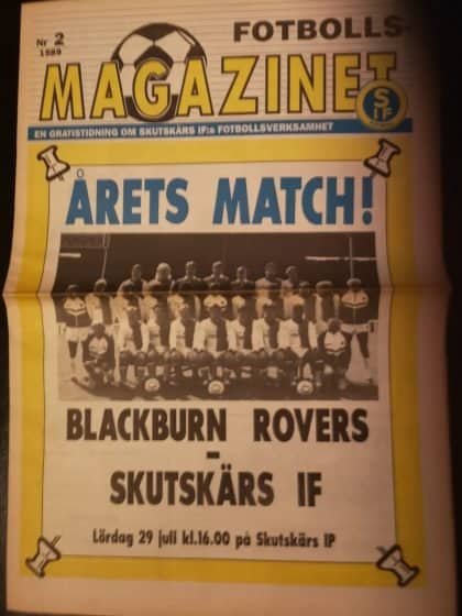 Skutskärs IF v Blackburn Rovers  29-Jul-1990
