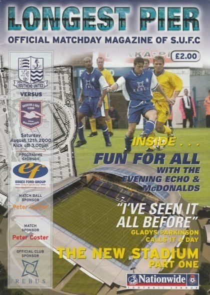 Southend United v Brighton & Hove Albion 12-Aug-2000