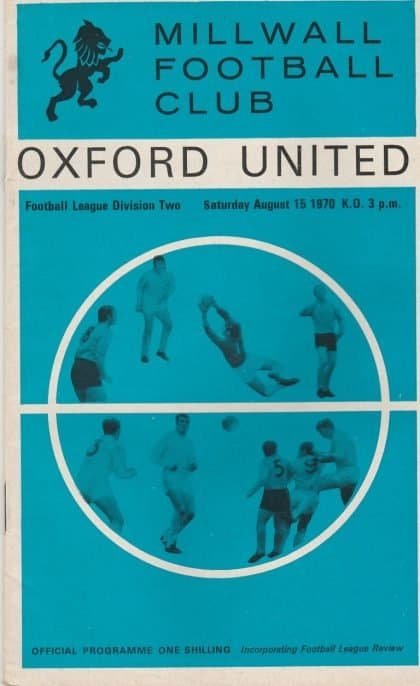 Millwall v Oxford United  15-Aug-1970