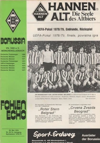 Borussia Monchengladbach v Red Star Belgrade  23-May-1979