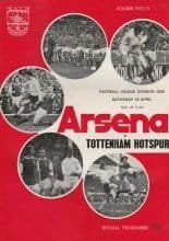 Arsenal v Tottenham Hotspur 14-Apr-1973