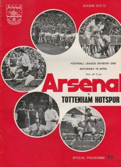 Arsenal v Tottenham Hotspur 14-Apr-1973