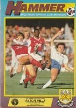 West Ham United v Aston Villa  22-Nov-1986