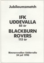 IFK Uddevalla v Blackburn Rovers  24-Jul-1990