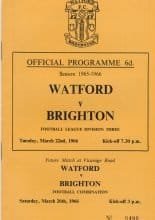 Watford v Brighton and Hove Albion 22-Mar-1966