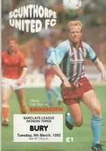 Scunthorpe United v Bury 09-Mar-1993