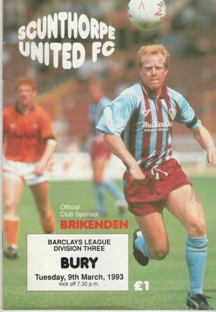 Scunthorpe United v Bury 09-Mar-1993